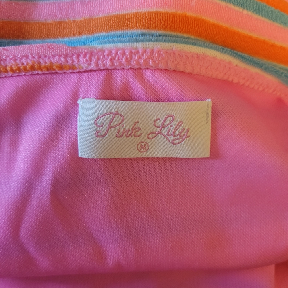 Pink Lily Colorful Striped Bikini Set - Picture 2 of 8